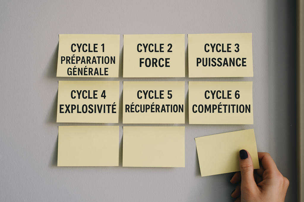 Périodisation de cycle de musculation, force et hypertrophie